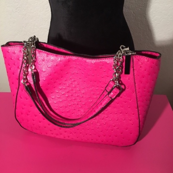new directions Handbags - New Directions Hot Pink Ostrich Purse